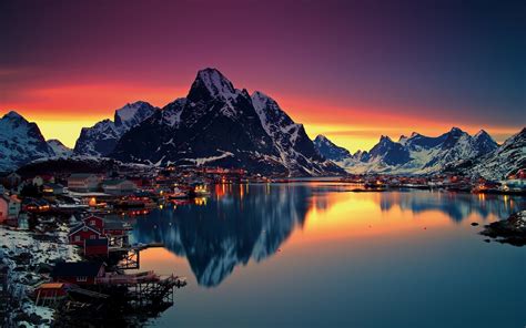 Hintergrundbilder 1920x1200 Px Lofoten Inseln Berg Natur Norwegen