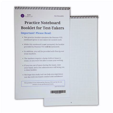 Test Day Practice Notepad to Test Prep for MCAT, GMAT, NCEES, and other