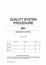 Control Of Records Procedure Template Images
