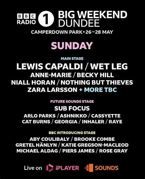 Bbc Radio S Big Weekend Full Line Up Tickets And Dates Daily Mail