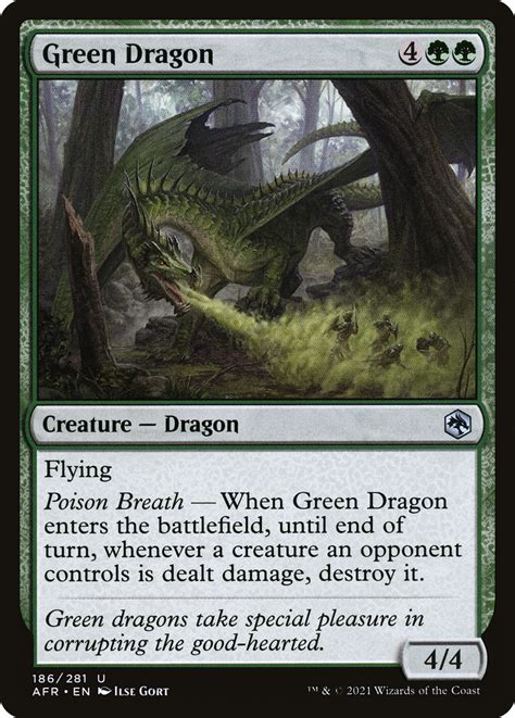 Green Dragon · Adventures In The Forgotten Realms Afr 186 · Scryfall Magic The Gathering Search