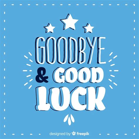 Free Vector Goodbye And Good Luck Lettering Background