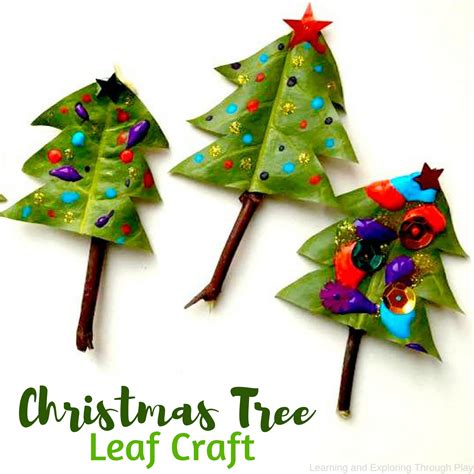 Your kiddos will be exercising and strengthening those fine motor muscles in no time! Learning and Exploring Through Play: Leaf Christmas Tree Craft