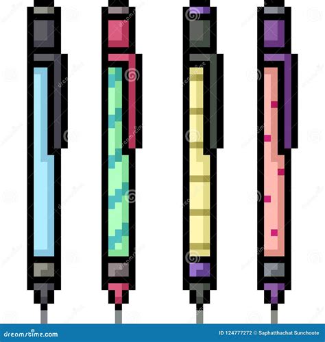 Ensemble De Crayon Dart De Pixel De Vecteur Illustration De Vecteur