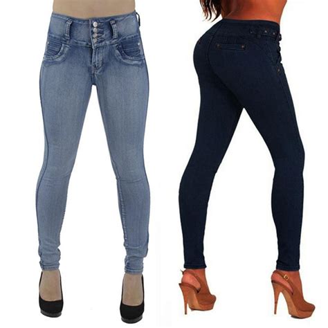 Chamsgend New Hot Women High Waisted Skinny Denim Jeans Stretch Slim