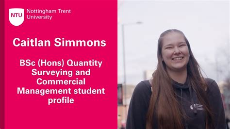 caitlan simmons bsc hons quantity surveying and commercial management youtube