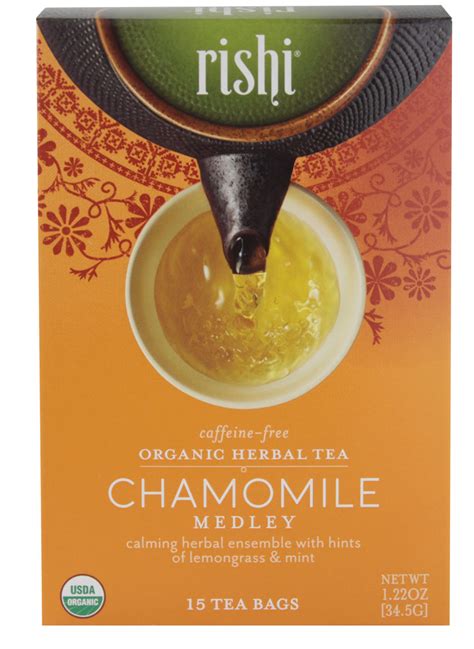 Rishi Tea Organic Herbal Tea Caffeine Free Chamomile Medley Tea