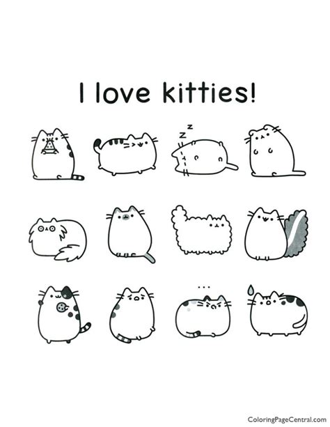 Pusheen Coloring Page 02 Coloring Page Central
