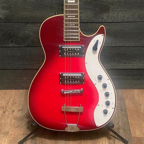 Silvertone Classic Model 1423 Jupiter Electric Guitar Red Reverb