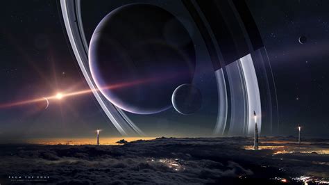 Sci Fi Planetary Ring Hd Wallpaper By Gabriel Gajdos