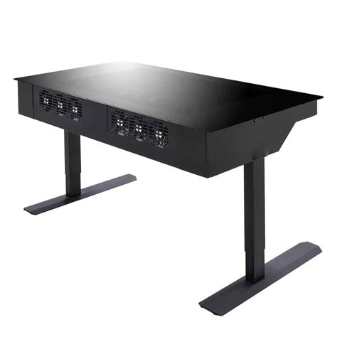 Two leg desks with a single motor are driven by a single hex rod that drives each leg. Lian Li's new DK-05 motorized adjustable desk PC now ...
