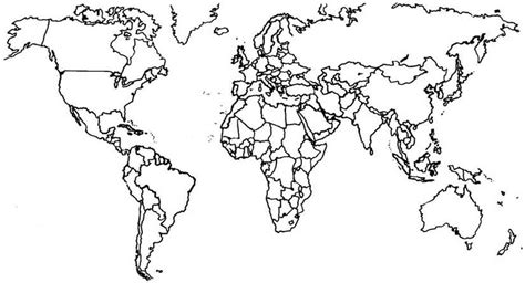 Resultado De Imagen Para Mapa Politico Del Mundo Para Imprimir Mapamundi Para Pintar