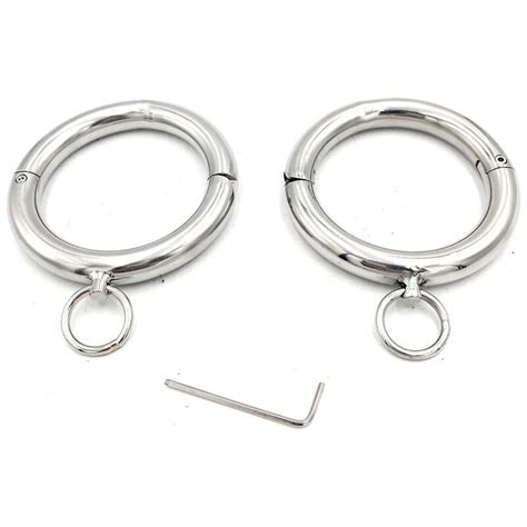 Stainless Steel Round Ring Ankle Cuffs Sex Games For Adults Bdsm Bondage Legcuffs Restraints