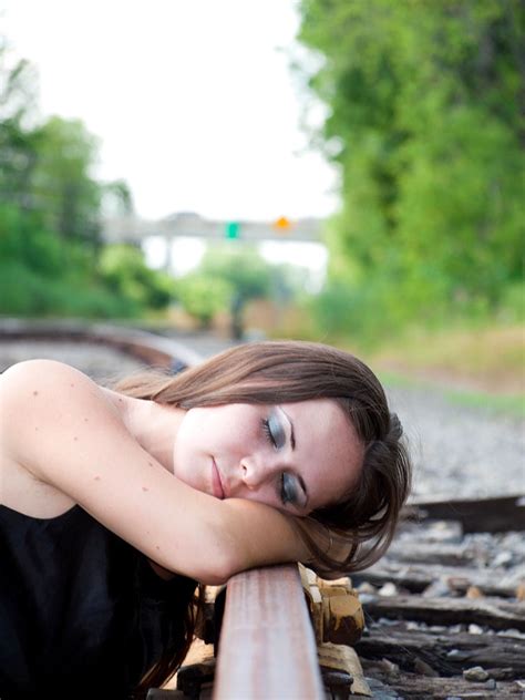 Maria Matveeva Photographer Hot Photoshoot On Train Tracks