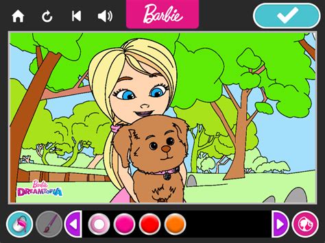 🕹️ Play Barbie Coloring Creations Game Free Online Barbie Coloring