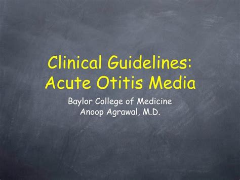 Ppt Clinical Guidelines Acute Otitis Media Powerpoint Presentation