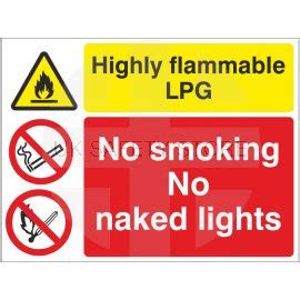 Highly Flammable Lpg Sign Uk Safety Store