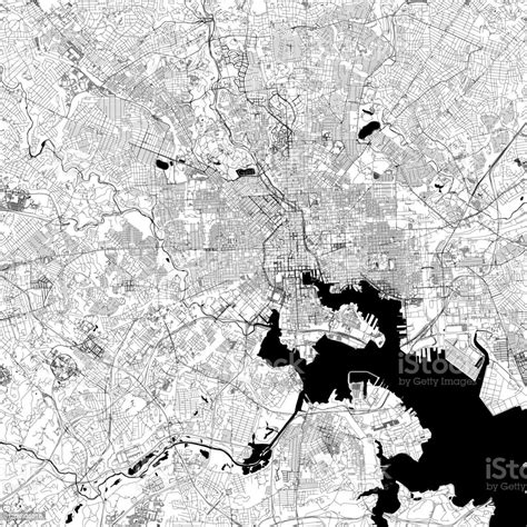 Baltimore Maryland Usa Vector Map Stock Illustration Download Image