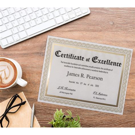 Papel De Certificado De 100 Hojas Certificados De Pre B086R56P6Y