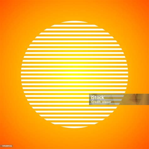 Striped Sun Stripes Made Of Separate Shapes Stock Illustration