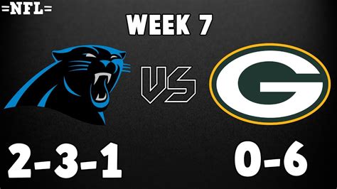 Packers Vs Panthers Nfl Week 7 Highlights Youtube