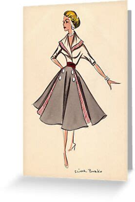 New users enjoy 60% off. "Mid Century Modern Fashion Illustrations" Greeting Cards ...
