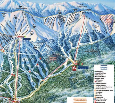 Colorado Ski Maps Breckenridge Resort Trail Map