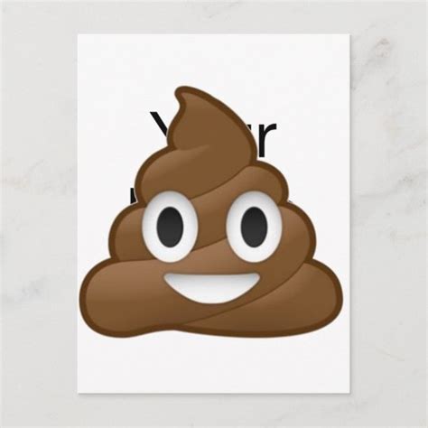 Smiling Poop Emoji Postcard