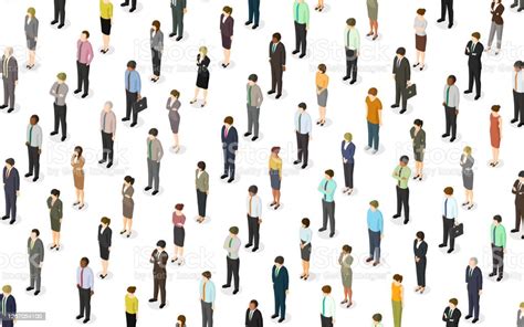 Isometric Crowd Of People Stock Illustration Download Image Now
