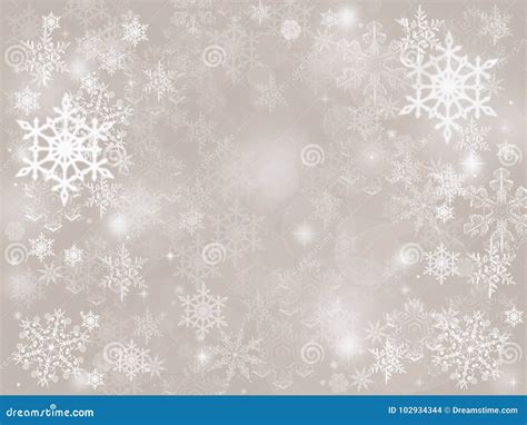 Silver Abstract Bokeh Snow Falling Winter Christmas Holiday Background