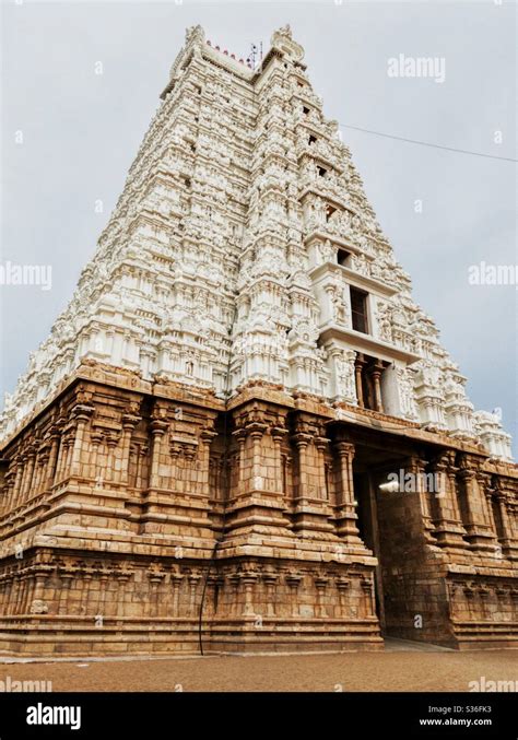 Hindu Temple Towers At Srirangam India Stock Photo Alamy