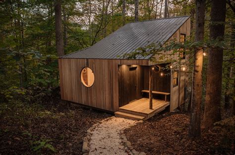 This Tiny Cabin Built From Local Trees Incorporates A Blend Of