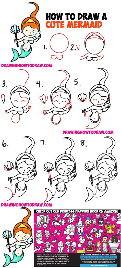 How To Draw A Mermaid Step By Step Draw So Cute Step By Step Overview 5