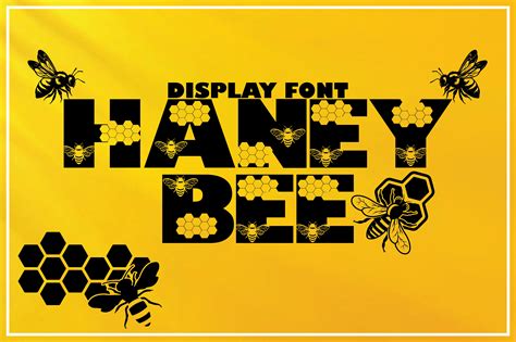 Honey Bee Font By Avocadosvg · Creative Fabrica
