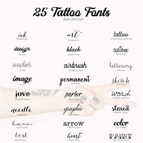 Free Tattoo Fonts For Your Next Ink Session The Best Fonts For