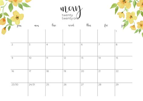 These are printable gifts so no sign up needed to. Cute May 2021 Calendar Templates