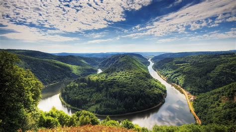 Wallpaper Id 1777505 1080p River Forest Saarschleife Germany