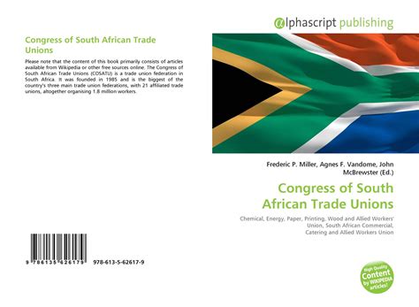 Congress Of South African Trade Unions 978 613 5 62617 9 6135626175