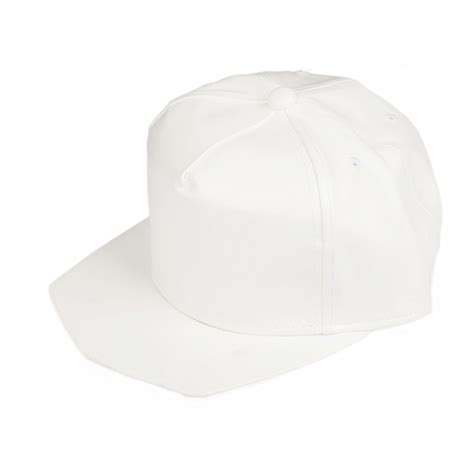 White Artificial Leather Cap Cybershop