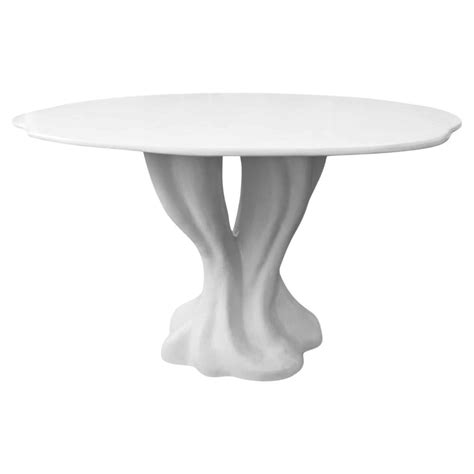 Soren Dining Table In Matte White Oak And Black Leather For Sale At 1stdibs