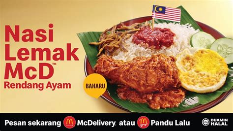 Ayam goreng berempah (malaysian spiced fried. Nasi Lemak McD Rendang Ayam - YouTube