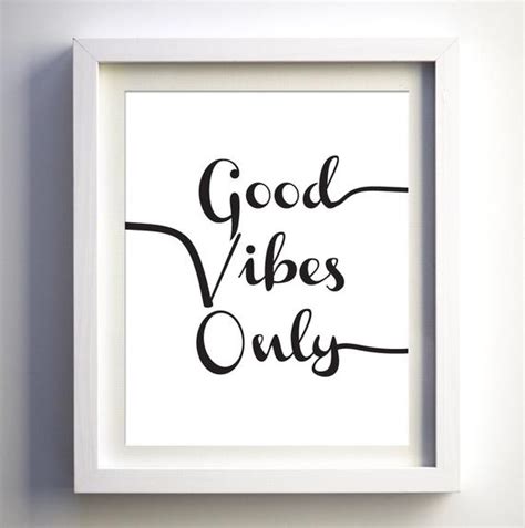 Good Vibes Only Motivational Positive Quote Art Print Black