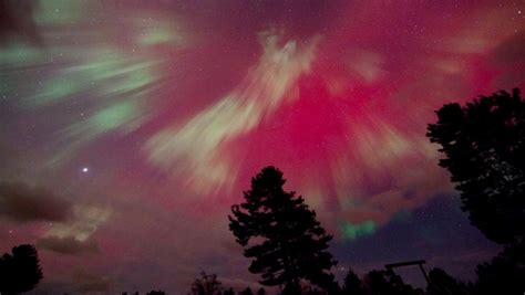 Aurora Borealis Rare Northern Lights Illuminate Skies Red Across North