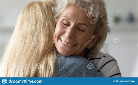 Happy Mature Mom Hug Embrace Adult Babe Stock Image Image Of Bonding Comfort