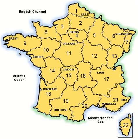 Tourist Information On France And Map Of Regions