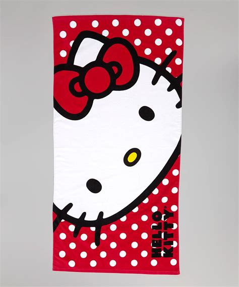 Loving This Red Happy Hello Kitty Beach Towel On Zulily