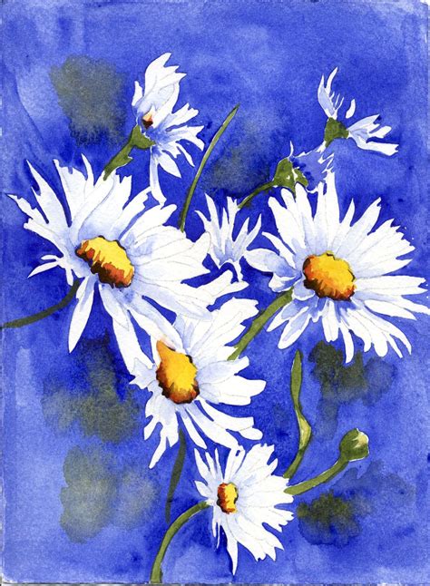Pin By Sara Orta On Pintura Daisy Painting Floral Watercolor