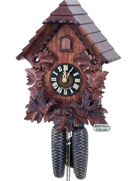 8710 4 Hones Carved Owls 8 Day Cuckoo Clock