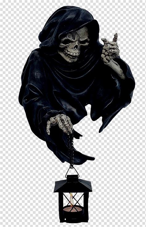 Grim Reaper Holding Lantern Lamp Death Death Skull