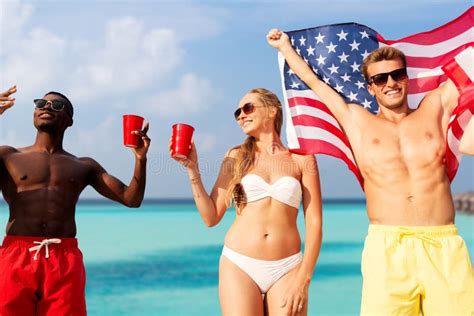 friends at american independence day beach party stock image image of drink leisure 151514139